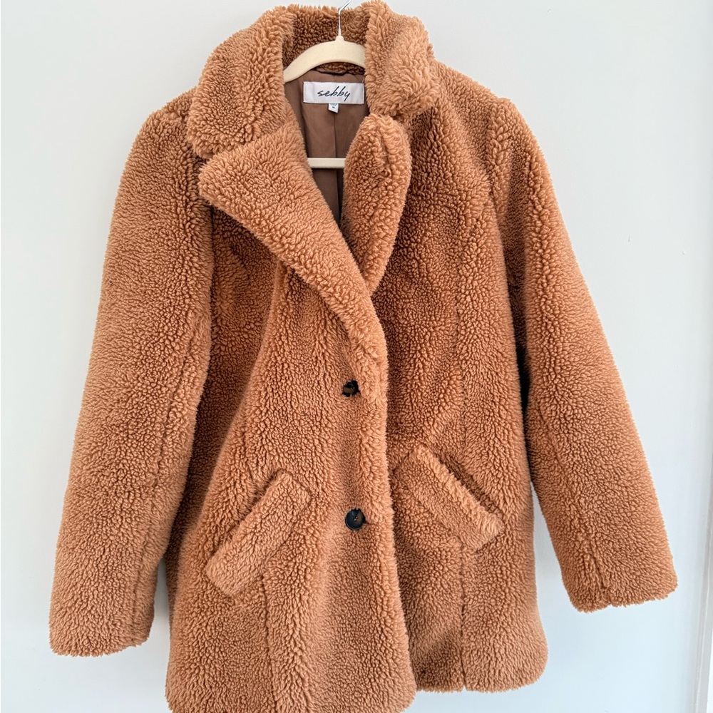 Cozy Tan Teddy Coat